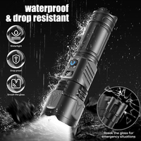 Lampe de poche LED rechargeable au Laser blanc étanche à Zoom puissant longue portée en gros de haute qualité pour le camping d'urgence à vélo