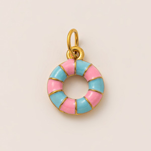 La fantasía infantil |   Dijes de Acero Inoxidable con Baño de Oro PVD de 18K y Esmalte para Creación de Joyería DIY |   Colgantes Divertidos para Niños - Product Image 6