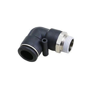 Yueqing-codo de 90 grados de plástico negro, conector neumático de rosca macho, accesorios rápidos, tipo <span class=keywords><strong>RPL</strong></span> L - Product Image 2