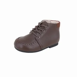 All'ingrosso personalizzato in pelle bambino Bootie bambini autunno inverno scarpe ragazzino ragazze stivaletto antiscivolo marrone bambini stivali - Product Image 4