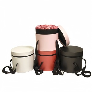 Caja de regalo circular de un solo tubo, caja de regalo para flores frescas, se puede personalizar según las necesidades. - Product Image 5
