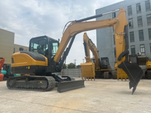 Nouvelle mini-excavatrice sur chenilles 60G PRO 6 tonnes, pelle hydraulique avec cabine climatisée pour les projets de construction et routiers - Product Image 2