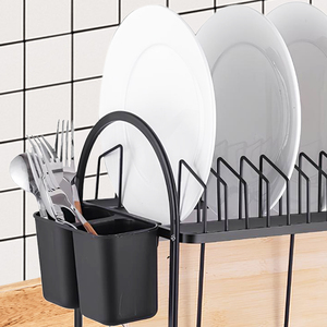 Escurridor de vajilla multifuncional de 2 niveles, escurridor de vajilla de aluminio único para la cocina, estante de drenaje automático - Product Image 4