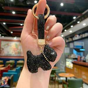 Llavero de juguete con diseño de perro de combate y diamantes, con efecto explosivo y destello, ideal como pequeño regalo, colgante para llavero de coche, recuerdo y decoración - Product Image 4