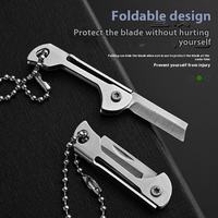 Cadeaux promotionnels pour entreprises, couteau de poche miniature pliable en métal, porte-clés pour la pêche à la carpe en lac