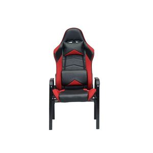 Chaise de jeu PC rouge en cuir PU pour gamer avec fonction massage, style racing - Product Image 2