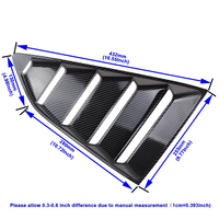 2 pièces Cache-ventilations de lunette arrière de voiture, compatible avec Chevrolet Chevy Camaro 2016-2022, persiennes de vitre latérale, garniture de ventilation latérale