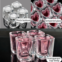 Verres à shot miniatures en forme de cœur, logo personnalisé, 1,5 oz, 6 à 10 pièces, design moderne, ensemble pour la maison, les fêtes, le bar, vente chaude