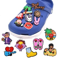 Bad Bunny Croc Charms Trang Trí Phổ Biến Bán Buôn Croc Phụ Kiện Giày