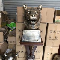 12 Cabezas de Animales del Zodíaco del Palacio de Verano Antiguo: Rata, Buey, Tigre, Conejo, Dragón, Serpiente, Caballo, Cabra, Mono, Gallo, Perro, Cerdo, Resina Sintética