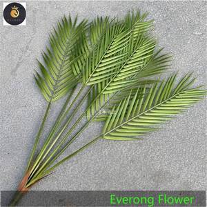 Plante artificielle Alocasia EV 017 <span class=keywords><strong>Chrysalidocarpus</strong></span> Lutescens, lot de feuilles vertes en silicone au toucher réaliste pour la décoration - Product Image 6