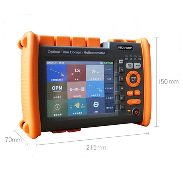 Portable Handheld Fiber Optic Test Machine FTTH Test Optical Time Domain Reflectometer OTDR LCD Touch Screen 128k Sampling