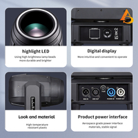 Projecteur LED mobile DMX 300W 3-en-1 Beam Spot avec motifs en verre amovibles