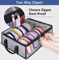 Organizador Plegable de Gorras de Béisbol, Elegante, de Tela, con 2 Asas Resistentes, Flexible, para Guardar Sombreros en el Armario, Ropa de Cama Individual