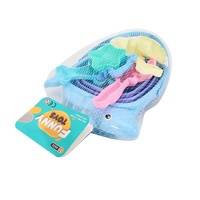 Kit de jeu de sable en plastique 8 pièces pour enfants, seau pliable, pelle, râteau, moules à sable, jouet de plage pour la plage, le jardin et la piscine