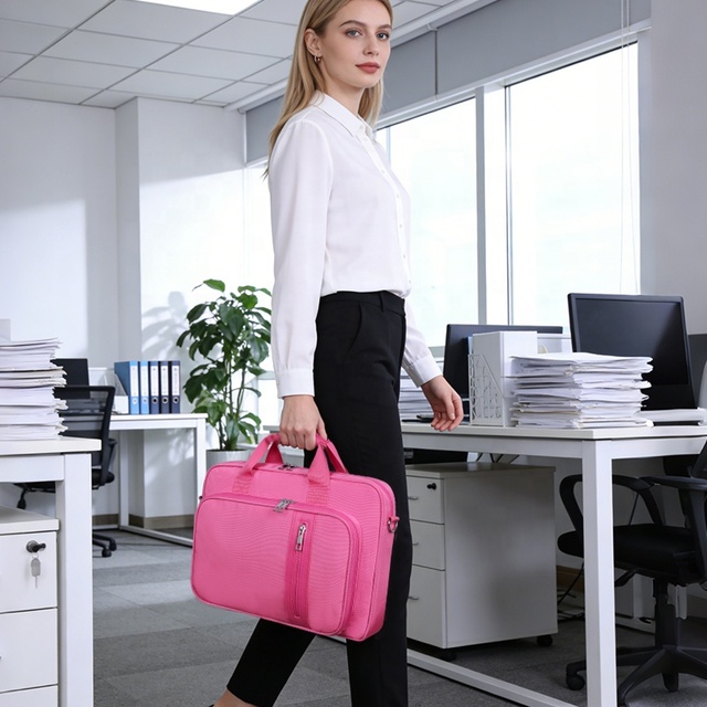 Newest Women Men Waterproof Nylon for 14-Inch Laptop Sleeve Briefcase with Sling Shoulder Strap Handbag for Computer Protection