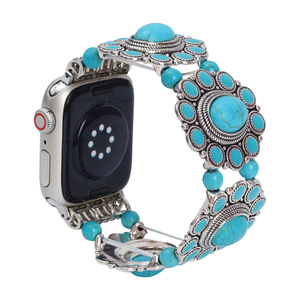 Concho de Turquesa Estilo Western para Correa de <span class=keywords><strong>Apple</strong></span> <span class=keywords><strong>Watch</strong></span>, Joyería Vaquera del Suroeste para Ella, Concho de Turquesa para Banda de <span class=keywords><strong>Apple</strong></span> <span class=keywords><strong>Watch</strong></span> - Product Image 1