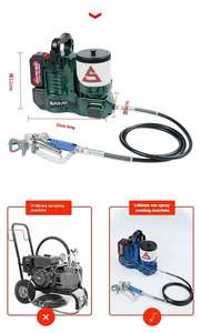<span class=keywords><strong>Pistola</strong></span> de Pintura Eléctrica Profesional de 21V con Batería <span class=keywords><strong>y</strong></span> Motor sin Escobillas, Directo de Fábrica <span class=keywords><strong>para</strong></span> Proyectos de Alta Potencia - Product Image 5