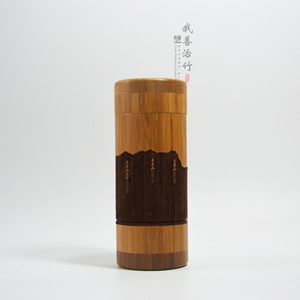 <b>Bamboo</b> Tea Canister Coffee Brown <b>Bamboo</b> Lid Custom Made Gift Jar Storage <b>Container</b> - Product Image 5