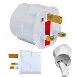 EU Euro 2 Pin to UK 3 Pin Plug AC Universal Adapter Travel Converter European 250V 13A Travel Adapter