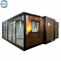 Maisons modulaires en acier fabriquées en Chine par WinFair, maisons préfabriquées pliables et extensibles, conteneurs de plage, maisons mobiles préfabriquées