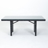 Joyeleisure - Mobilier de jardin moderne - Table rectangulaire en rotin pour balcon, hôtel, salon et parc