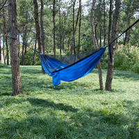 Einzelne benutzer definierte Outdoor-Camping-Hängematte mit Zubehör Tragbares leichtes 200kg schweres mücken beständiges Nylon netz