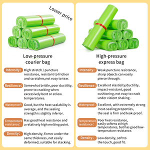 Bolsa de correo de baja presión de color verde claro RUIQI, bolsa de embalaje de polietileno, bolsa desechable Expre, bolsa de embalaje para tienda en línea - Product Image 3