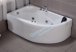 Bañera de hidromasaje de lujo para interiores, bañera de hidromasaje, acrílico blanco azabache, 1500mm, venta CE - Product Image 6