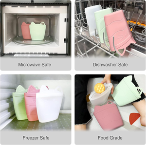 Sac <span class=keywords><strong>de</strong></span> rangement alimentaire réutilisable <span class=keywords><strong>de</strong></span> 13oz avec boutons <span class=keywords><strong>de</strong></span> verrouillage, pochette à collation en silicone Baby on the Go, passe au lave-vaisselle - Product Image 5