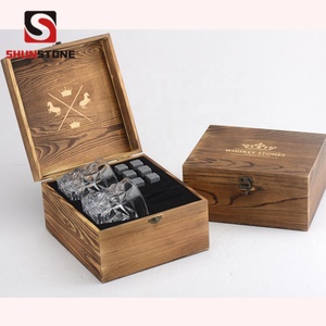 Impressionnant Pierres de <span class=keywords><strong>Whisky</strong></span> Coffret avec 2 Verres De Luxe Boîte À La Main avec 8 <span class=keywords><strong>Granit</strong></span> <span class=keywords><strong>Whisky</strong></span> Roches Glaçons - Product Image 2