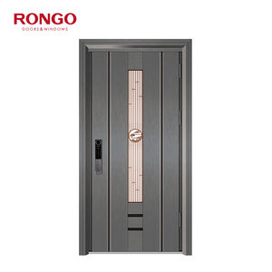 RONGO moderno ingresso in acciaio inox porta blindata per appartamento & Villa a prova <span class=keywords><strong>di</strong></span> proiettile rifinito anteriore e ingresso - Product Image 5