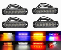 Feux latéraux de signalisation de freinage à LED 12V 24V 6 LED pour voiture, bus, camion, remorque, camion, clignotant latéral pour bus, camion, caravane