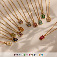 Collier Pendentif Clavicule Étoile en Cristal Pierre de Naissance 12 Anniversaires en Acier Inoxydable Bijoux de Mode Lincy