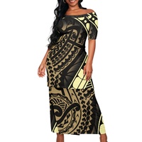 Robe Polynésienne Personnalisée, Puletasi Samoan, Robes Décontractées pour Femmes, Haut Sexy Décontracté, Ensemble Jupe Longue 2 Pièces, Vêtements des Îles d'Asie-Pacifique