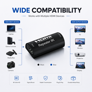 Répéteur HDMI 8K 60Hz, amplificateur de signal 48 Gbps, amplificateur HDMI 2.1 pour PS5, Xbox, projecteur, moniteur, configuration <span class=keywords><strong>TV</strong></span> - Product Image 2