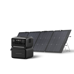 Ecoflow 강 3 MaxPlus 220wSolar 패널 600W 휴대용 태양 광 발전소 1000W 순수 사인파 원격 제어 고속 충전 - Product Image 1