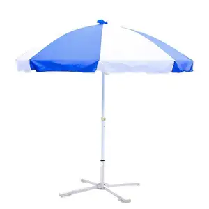 Windproof सबसे अच्छी कीमत सूरज 210D ऑक्सफोर्ड 48 "240cm 8k तह विज्ञापन प्रचार समुद्र तट छाता के साथ लोगो प्रिंट