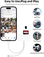 Lector de Tarjetas SD REXIAO RX-054 para iPhone, iPad, Cámara, USB-C, Ranura Dual para Tarjetas, USB 3.0, Compatible con Tarjetas SD/TF
