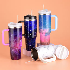 Botol Termos Tumbler Gaya Bohemian Anti Bocor Bebas BPA, Baja Anti Karat Vacuum Insulated 40oz Versi Baru - Product Image 1