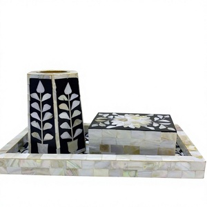 Luxury Pearl Glow Mother Pearl Inlay Incense Burner Set Arabic Mubkhar Ramadan Eid Religious <b>Home</b> Festive Decoration Gifts - Product Image 1