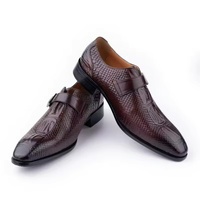 Chaussures de mariage de qualité supérieure pour hommes de style italien Slip-On Flat Personnalisable Premium Leather Pointed Toe All Seasons Dress