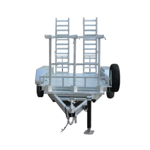 Remorque de machines personnalisée de charge 2.5T avec support en acier matériel <span class=keywords><strong>mini</strong></span> remorque de chargeur équipement tandem remorque de transporteur avec <span class=keywords><strong>rampe</strong></span> - Product Image 2