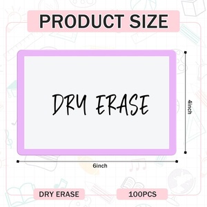 Cartes d'indexation effaçables à sec multicolores, cartes de notes effaçables à sec laminées pour le bureau, l'école et les listes de tâches - Product Image 2