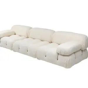 Sofá de veludo com combinação modular, sofá moderno e nórdico de veludo com seções do mario bellini