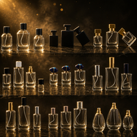 Flacons de parfum de formes variées, différents bouchons disponibles, possibilité de combiner et assortir, vente directe d'usine.