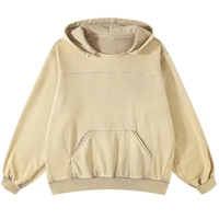 Sweat à capuche personnalisé avec logo, effet délavé vintage, en molleton bouclette 420 g/m², style streetwear uni et vieilli pour homme