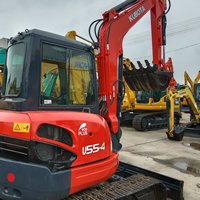 En stock, occasion, pour pelle sur chenilles U55-4, 5 tonnes, godet de 0,16 m, moteur japonais d'origine, pour travaux d'aménagement paysager et de terrassement.