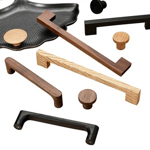 Juego de tiradores de madera para gabinetes, diseño moderno, ligeros, hechos a mano, para puertas de entrada, duraderos, para decoración de muebles de cocina de interior - Product Image 6