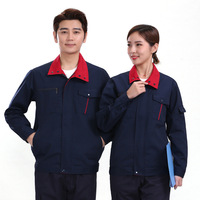 Jaket Kerja Lengan Panjang Bahan Kanvas T/C Mantel Pelindung Kerja Bernapas Tahan Aus Seragam Pekerja Pabrik Bengkel Logo Kustom